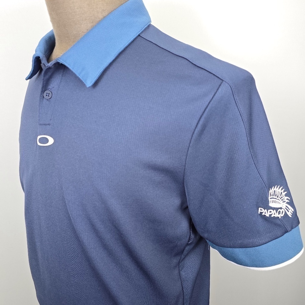 OAKLEY- Mens Medium Two Tone Golf Polo Shirt - Picture 2 of 8